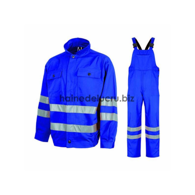 COSTUM SALOPETA CU PIEPTAR CU BANDA REFLECTORIZANTA