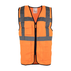 VESTA REFLECTORIZANTA CU BUZUNARE SI FERMOAR  MANAGER (PORTOCALIU)