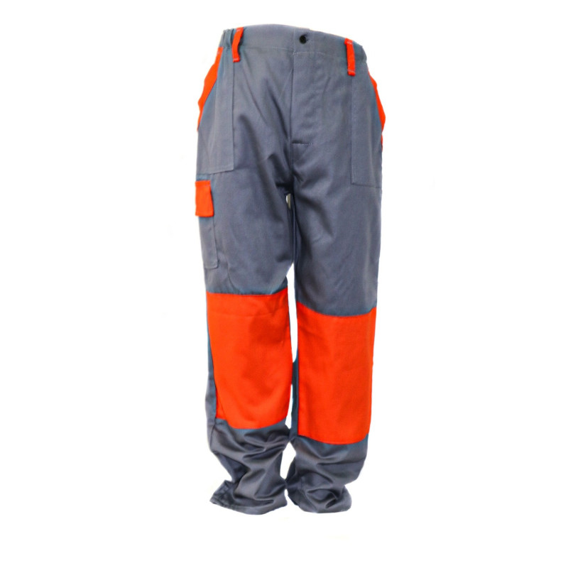 PANTALONI STANDARD TEX GRI CU PORTOCALIU