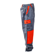 PANTALONI STANDARD TEX GRI CU PORTOCALIU 44